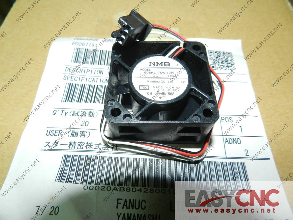 1608KL-05W-B39 NMB FAN WITH Fanuc BLACK CONNECTORS new