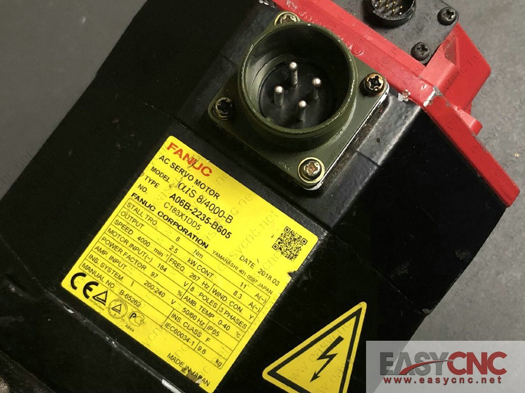A06B-0235-B605 Fanuc ac servo motor a8/4000iS used