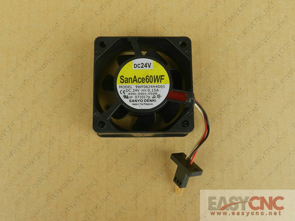 A90L-0001-0508 9WF0624H4D03 Sanyo fan with Fanuc black connectors 60*60*25mm new