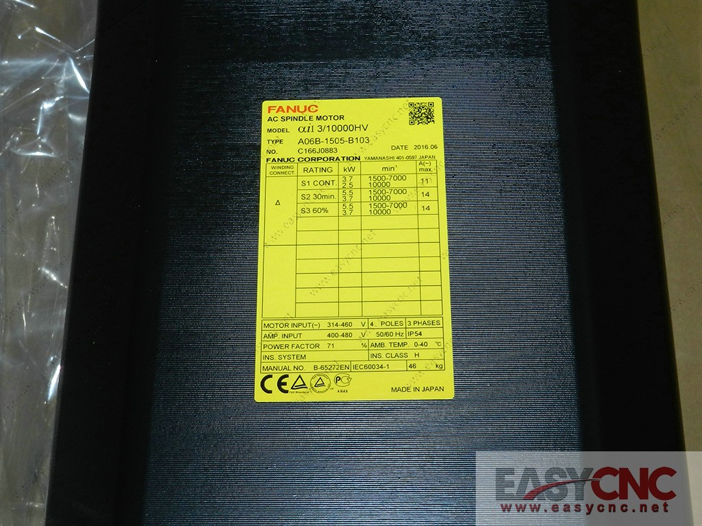 A06B-1505-B103 Fanuc ac spindle aiI 3/10000HV motor new