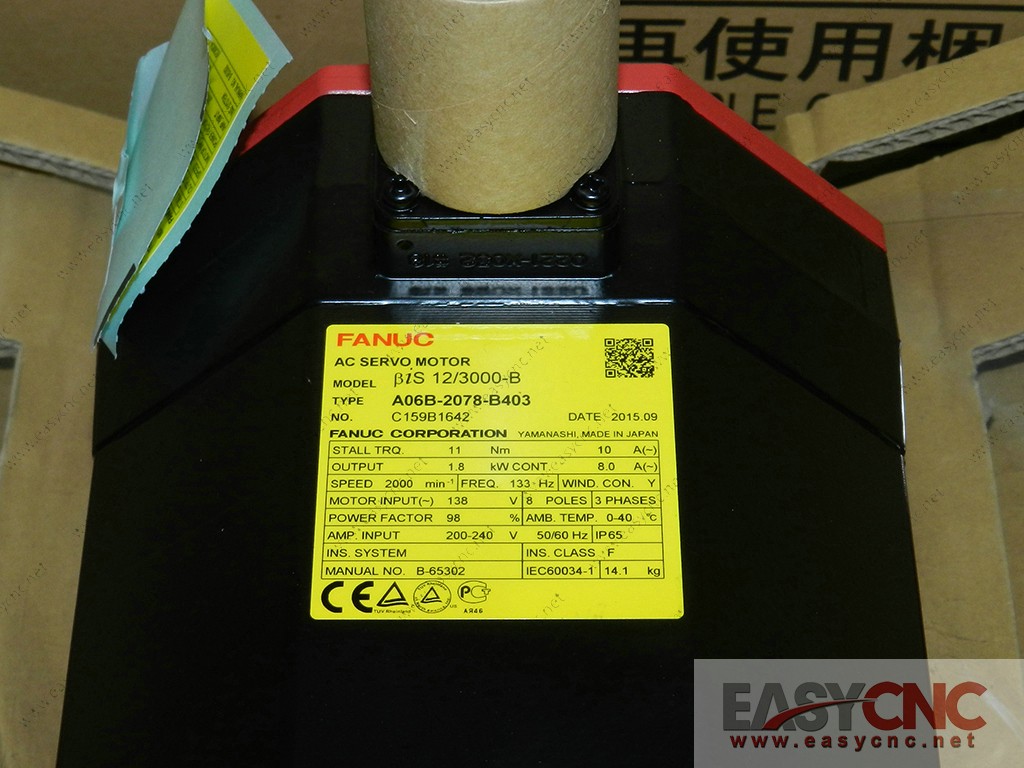 A06B-2078-B403 Fanuc ac servo motor Bis 12/3000-B new
