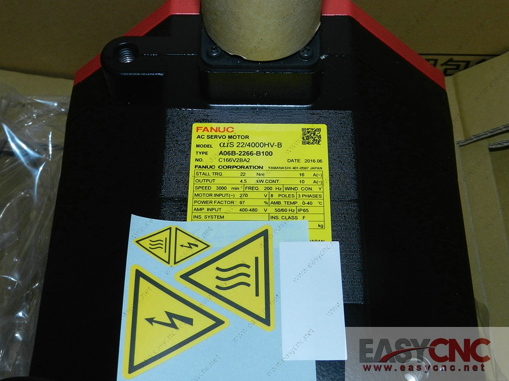 A06B-2266-B100 Fanuc ac servo motor aiS22/4000HV-B new