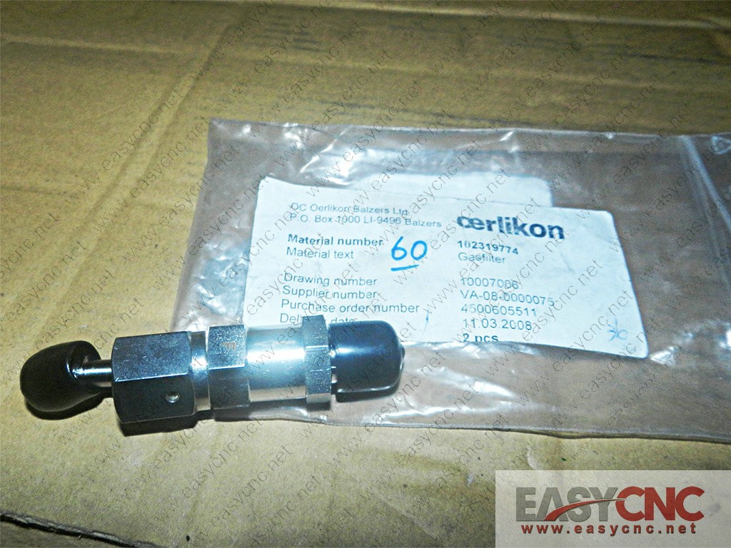BOX1000LI-9496 Oerlikon Gas Filter used