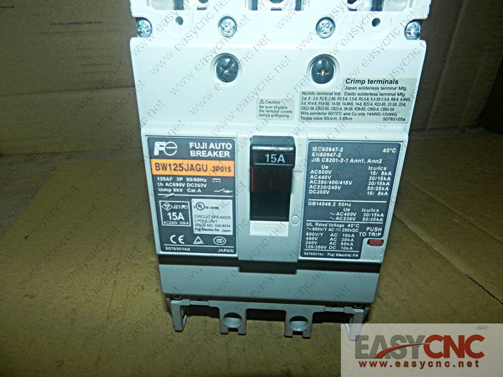 BW125JAGU-3P015 Fuji Circuit Breaker used