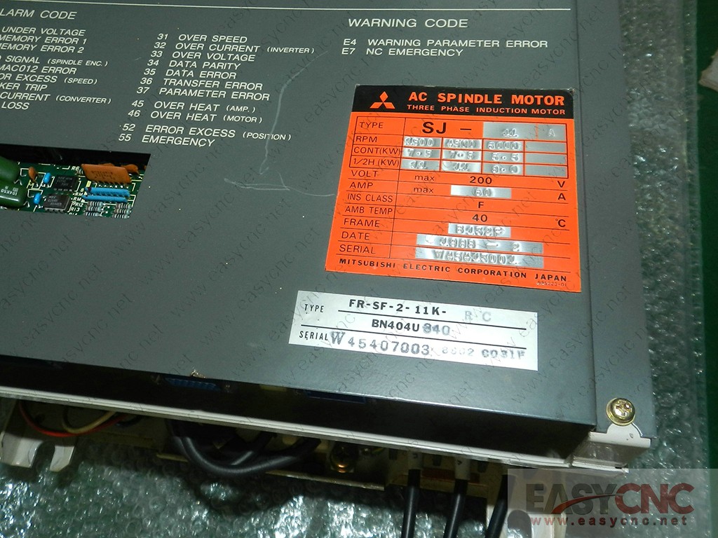 FR-SF-2-11K-RC Mitsubishi ac spindle drive used