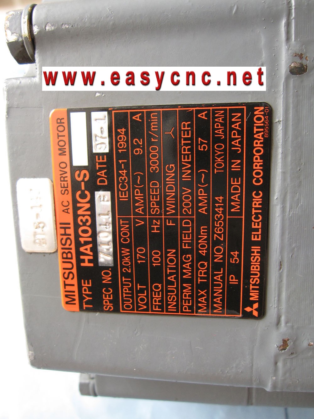 HA103NC-S Mitsubishi servo motor used