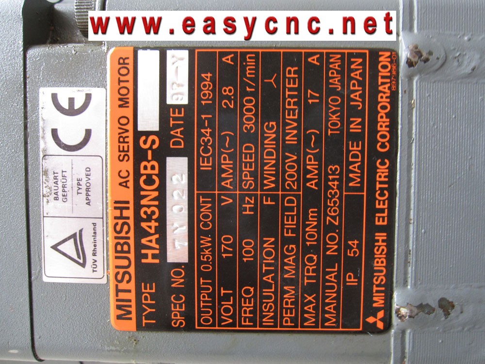 HA43NCB-S Mitsubishi servo motor used