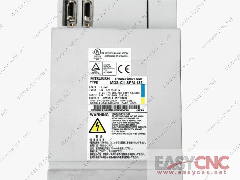 MDS-C1-SPM-185 Mitsubishi Spindle drive unit used