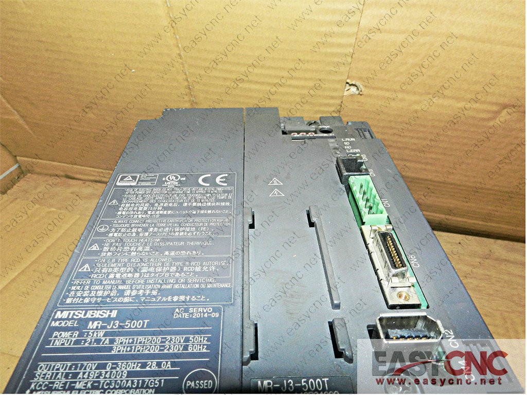 MR-J3-500T Mitsubishi AC servo used