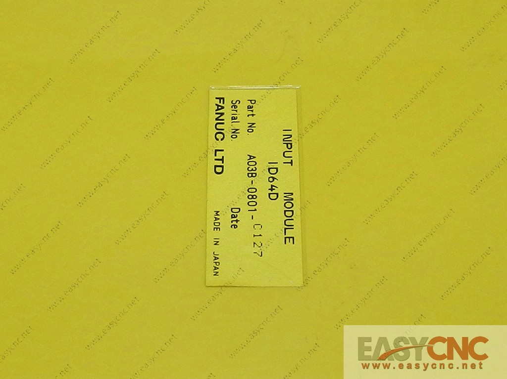 A03B-0801-C127 ID64D Fanuc input module used
