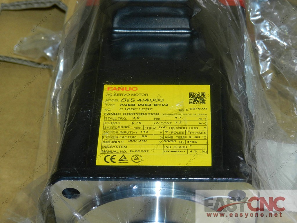 A06B-0063-B103 Fanuc ac servo motor Bis4/4000 new