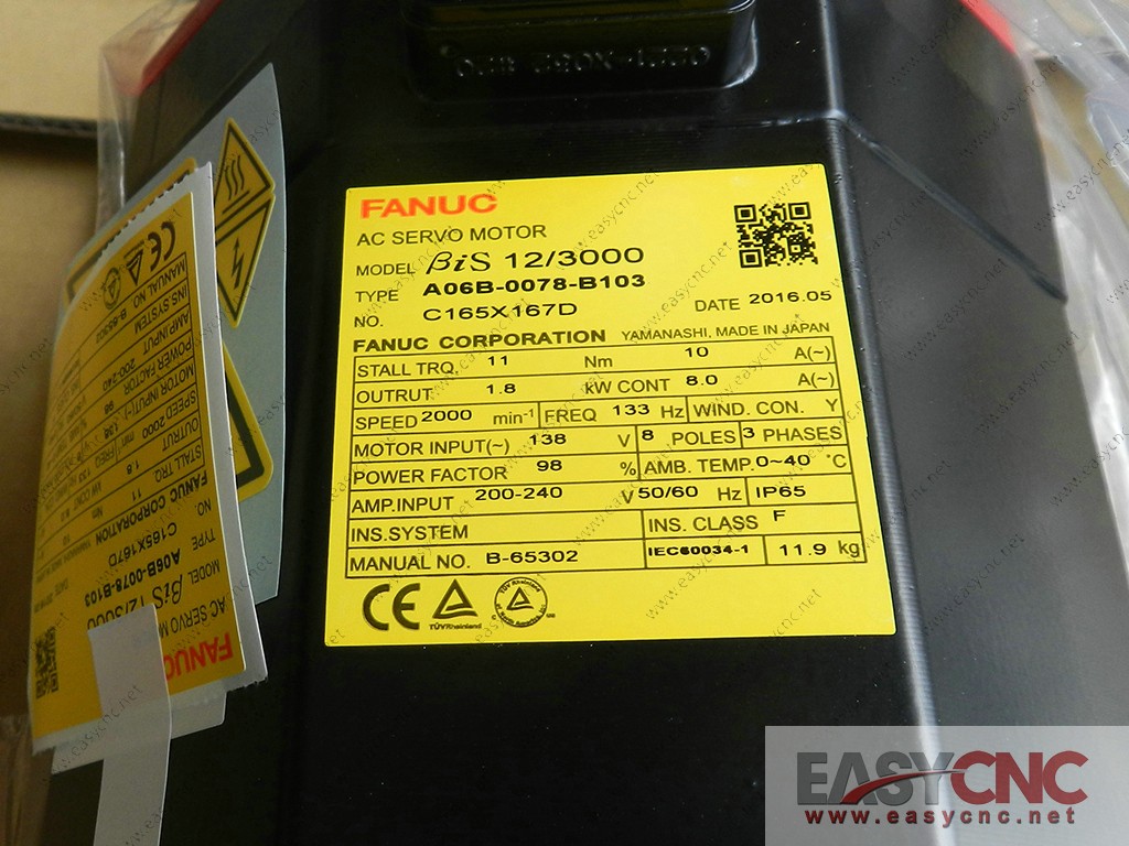 A06B-0078-B103 Fanuc servo motor Bis12/3000 new