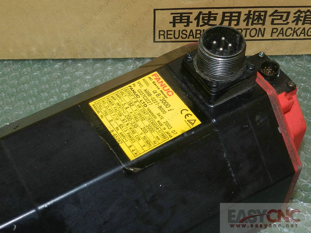 A06B-0227-B000 Fanuc ac servo motor ai8/3000 used