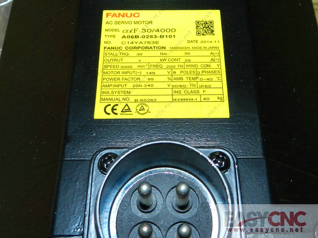 A06B-0253-B101 Fanuc ac servo motor aiF30/4000 new