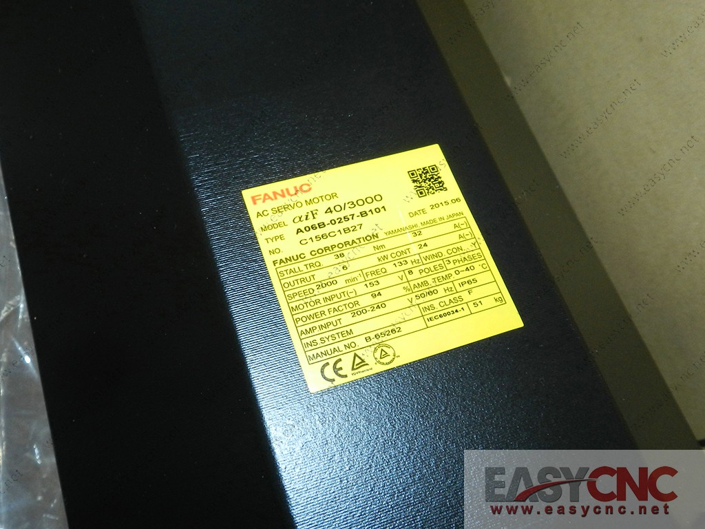A06B-0257-B101 Fanuc ac servo motor aiF40/3000 new