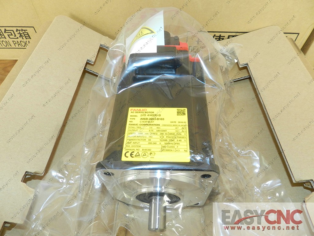 A06B-2063-B103 Fanuc ac servo motor Bis 4/4000-B new