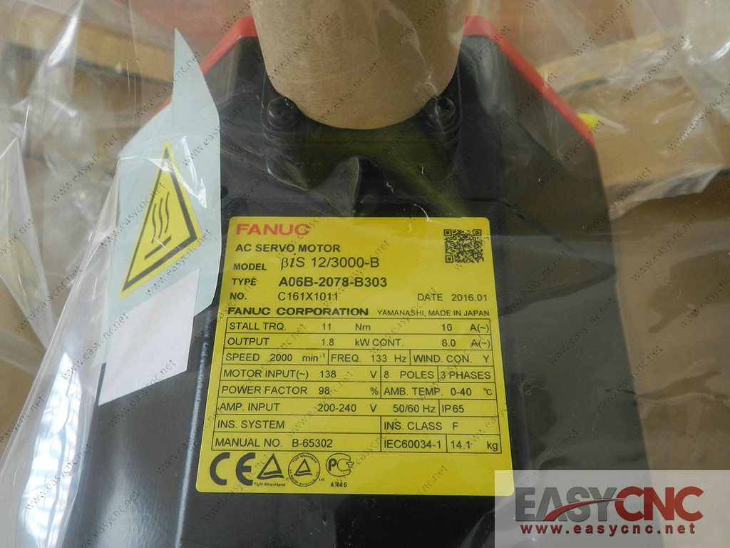 A06B-2078-B303 Fanuc ac servo motor Bis 12/3000-B new