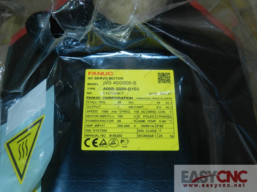 A06B-2089-B103 Fanuc ac servo motor Bis 40/2000-B new