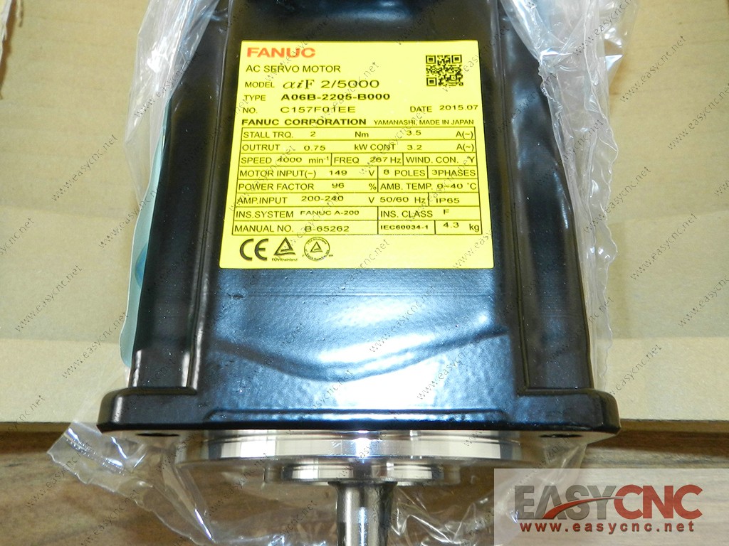 A06B-2205-B000 Fanuc ac servo motor aiF2/5000 new