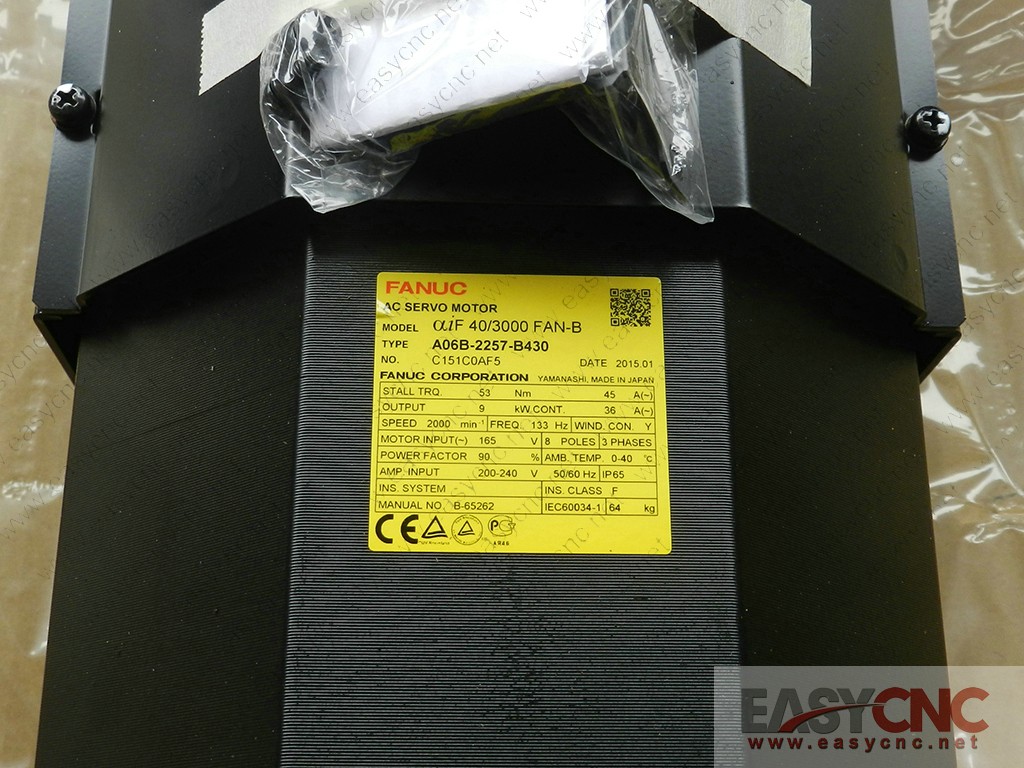 A06B-2257-B430 Fanuc ac servo motor aiF40/3000 fan-B new