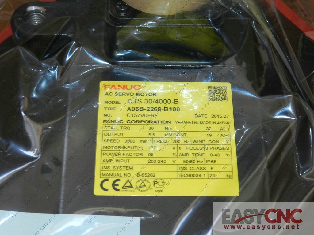 A06B-2268-B100 Facnuc ac serov motor aiS30/4000-B new