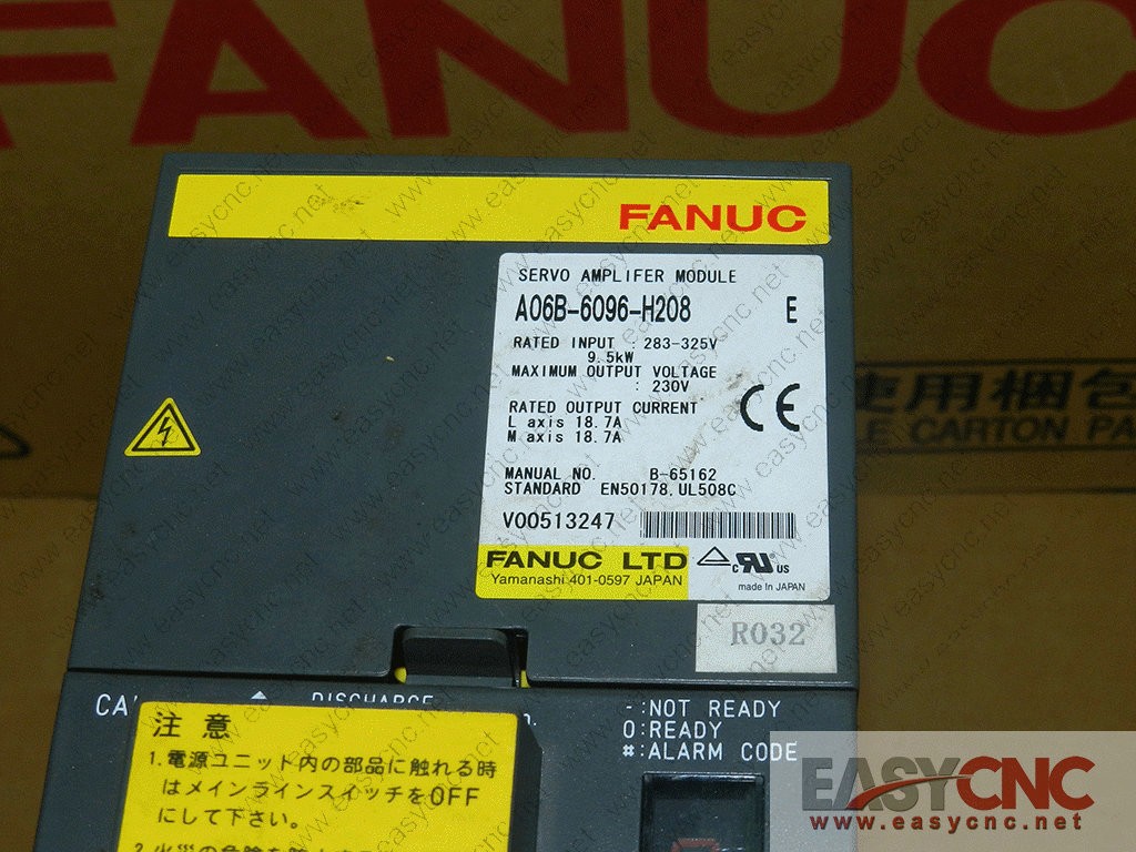 A06B-6096-H208 Fanuc servo amplifier module fssb SVM 2-80/80 used