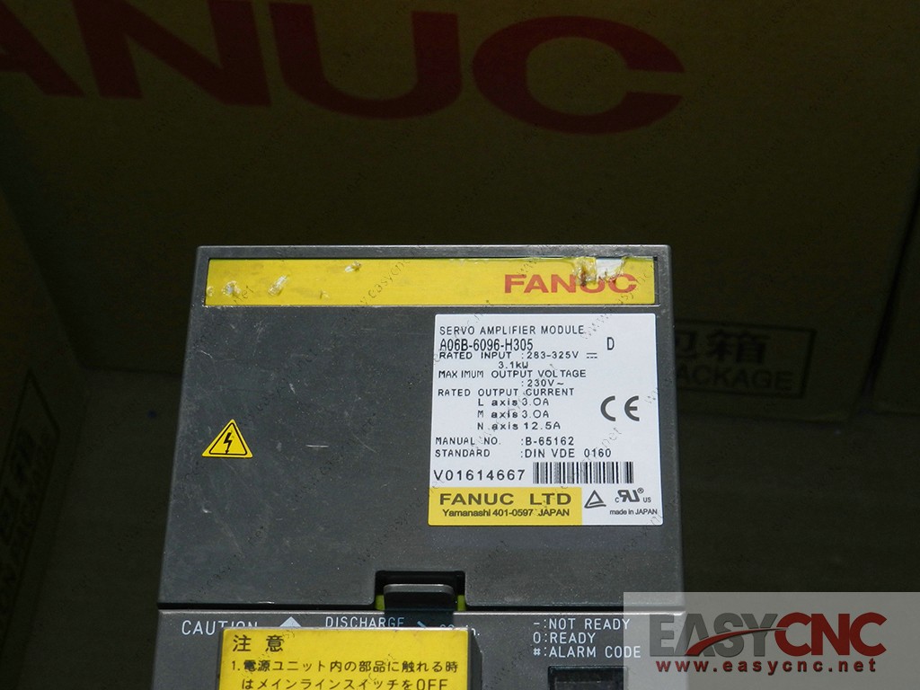 A06B-6096-H305 Fanuc servo amplifier module fssb SVM3-12/12/40 used