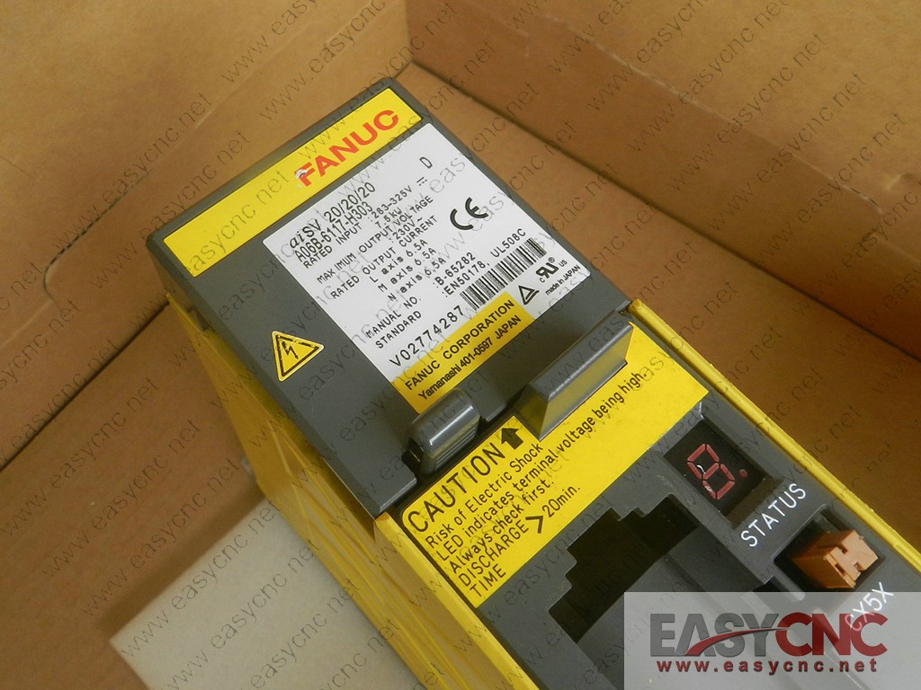 A06B-6117-H303 Fanuc servo amplifier module aiSV20/20/20 used