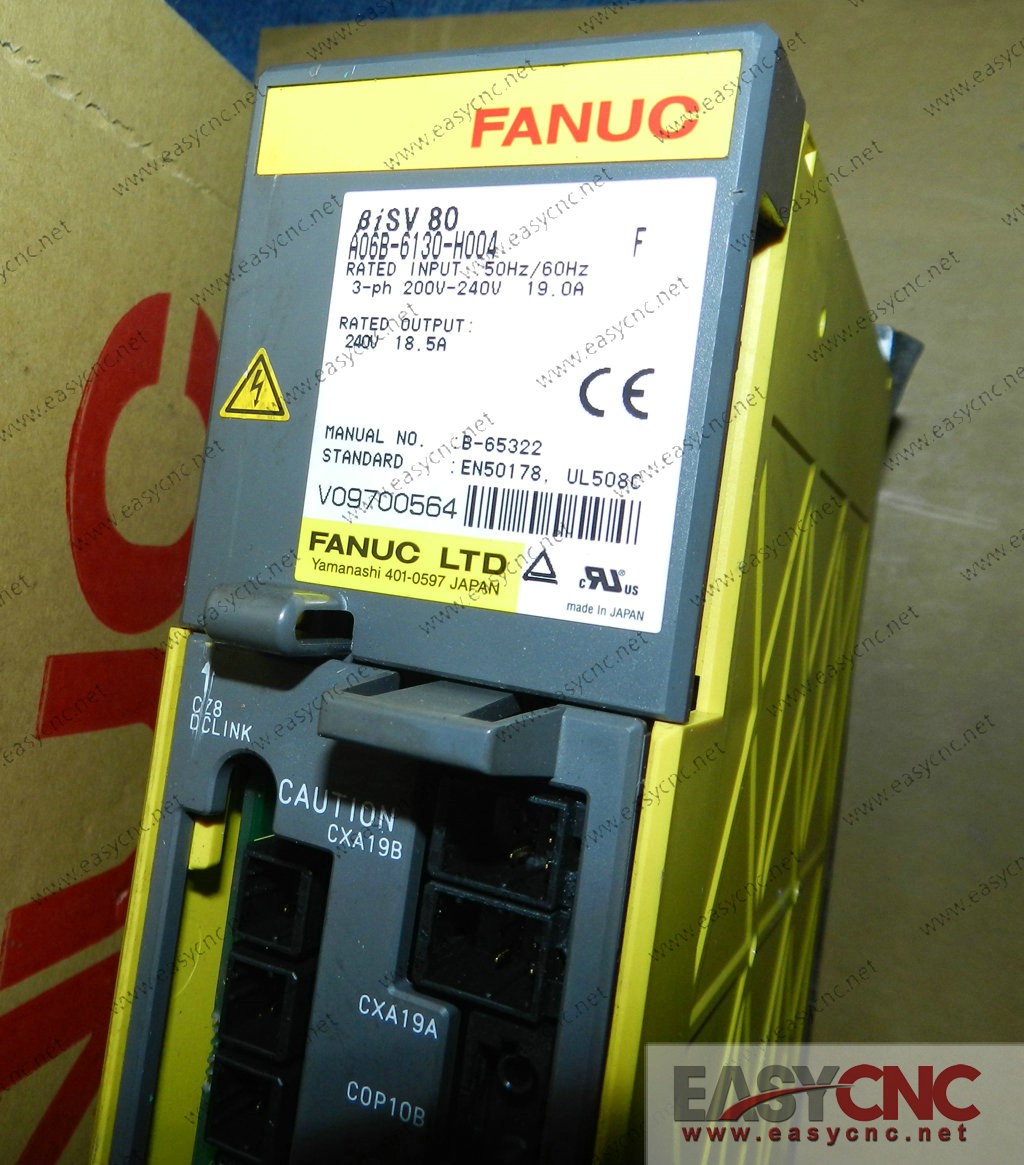 A06B-6130-H004 Fanuc servo amplifer module Bisv80 used