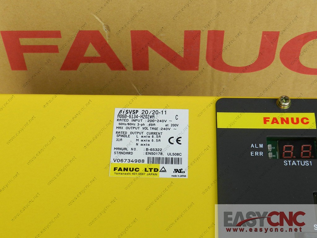 A06B-6134-H202#A Fanuc servo amplifier BiSVSP 20/20-11 used