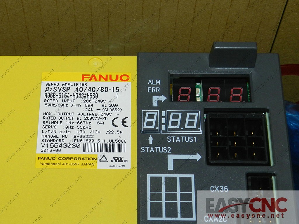 A06B-6164-H343#H580 Fanuc servo amplifier BiSVSP40/40/80-15 new
