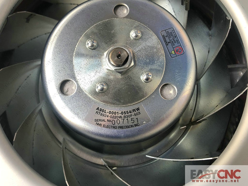 A90L-0001-0554/RW Fanuc spindle fan with red shell used (90% new)