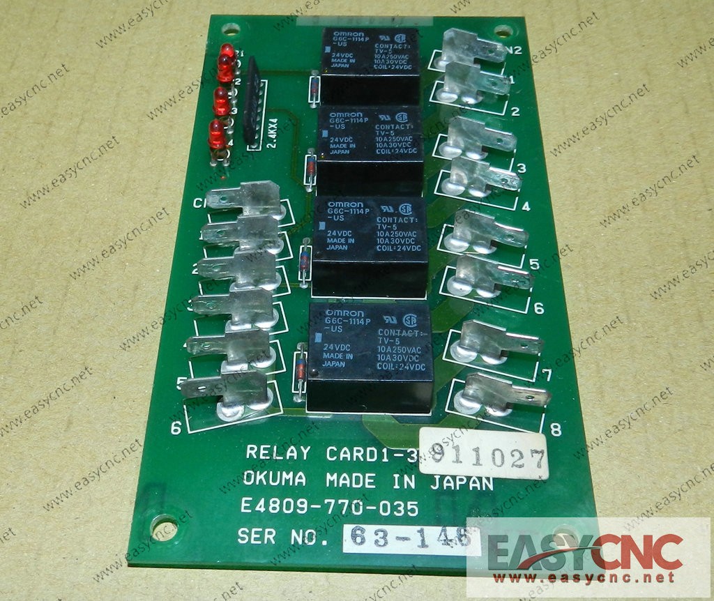 E4809-770-035 OKUMA RELAY CARD1-3 used