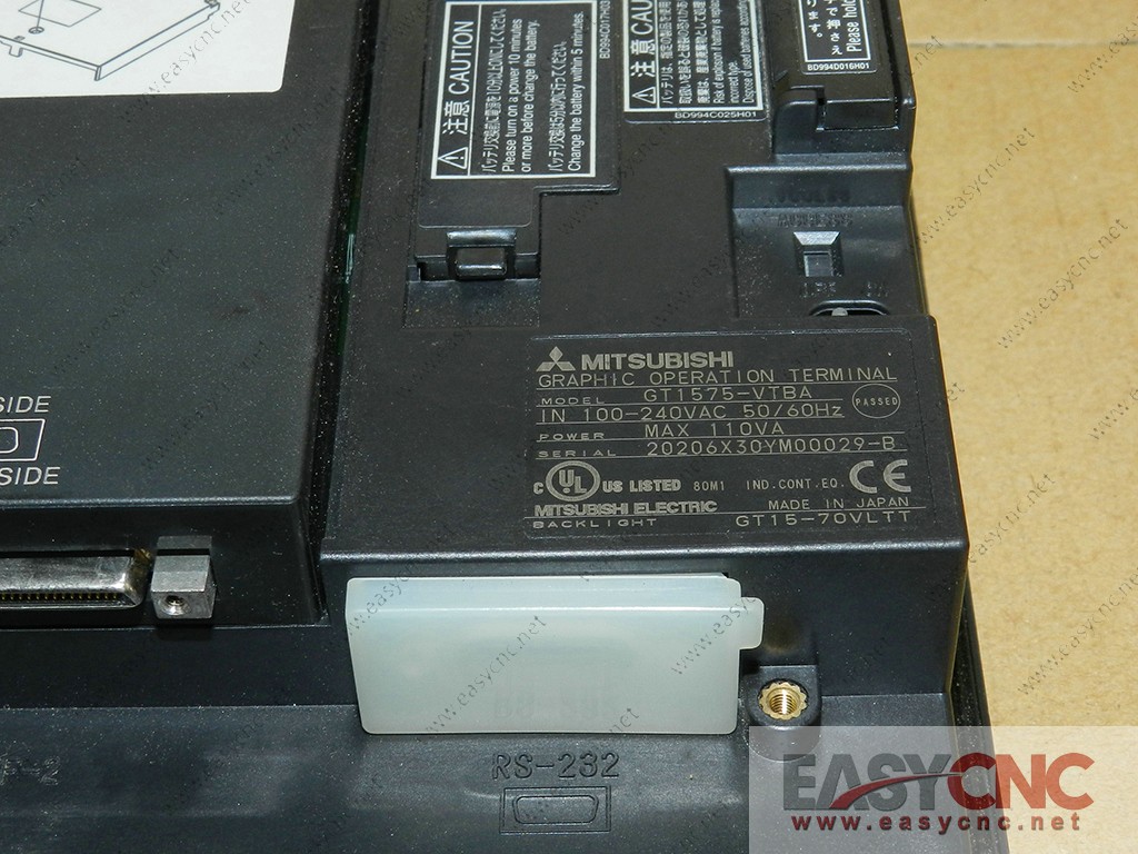 GT1575-VTBA Mitsubishi Graphic Operation Terminal used