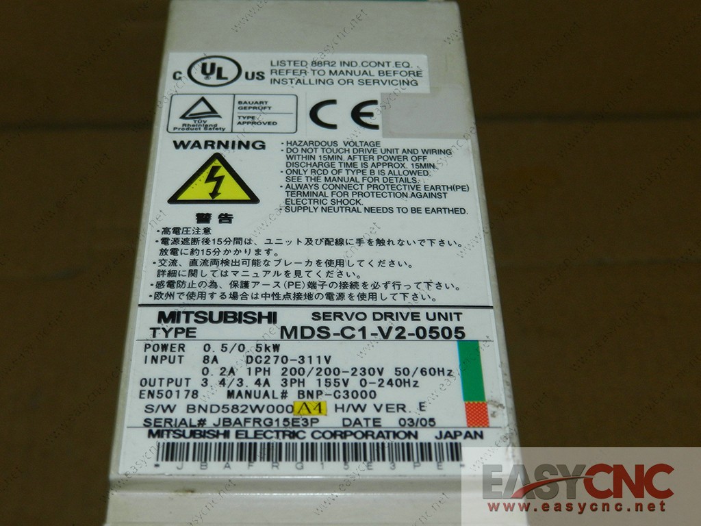 MDS-C1-V2-0505 Mitsubishi servo drive unit used