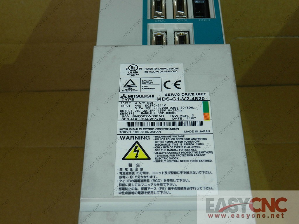 MDS-C1-V2-4520 Mitsubishi servo drive unit used