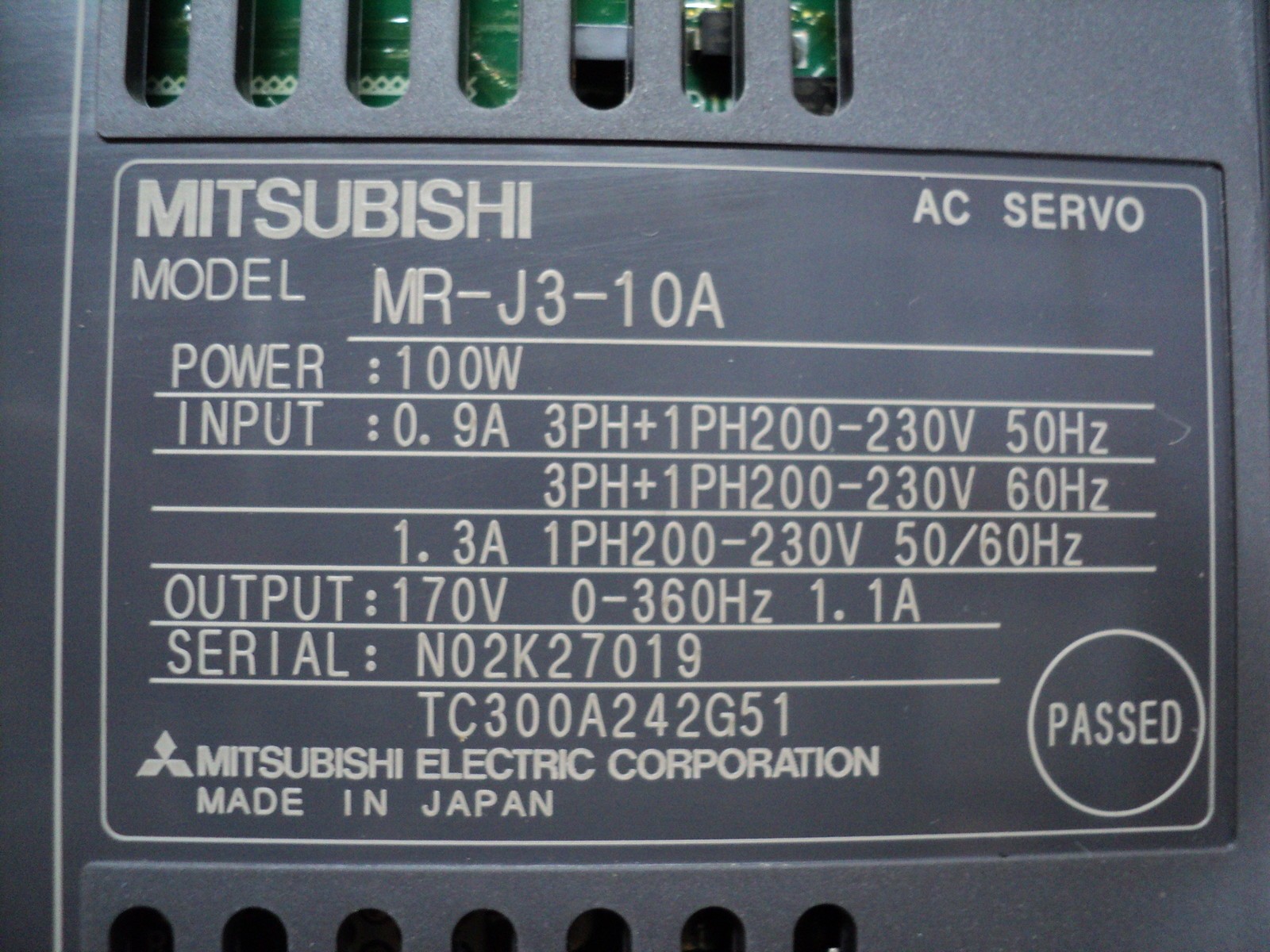 MR-J3-10A Mitsubishi ac servo new