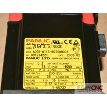 A06B-0115-B075#0008 Fanuc ac servo motor BM0.5/4000 used