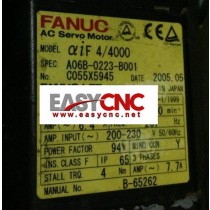 A06B-0223-B001 Fanuc ac servo motor aiF4/4000 used