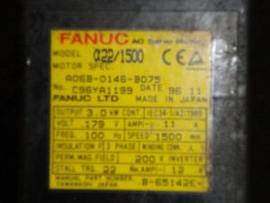 A06B-0146-B075 Fanuc ac servo motor a22/1500 used