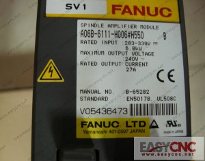 A06B-6111-H006#H550 Fanuc spindle amplifier aiSP5.5 used